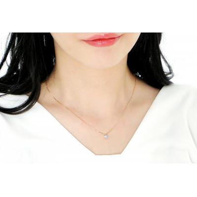 ふるさと納税 昭和町 【中央宝石研究所ソーティング付き】K18YG一粒 ダイヤモンド ネックレス【0.5ct】 |  | 01