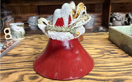 「紅富士と龍と金のお釈迦さま」＜陶房 夢幻＞那珂川市[GET004]