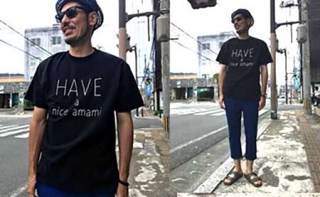Have a nice amami 半袖Tシャツ（ブラック） A038-001-02
