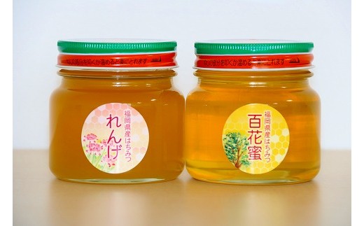 
            福岡県産はちみつ【れんげ・百花蜜セット】300ｇ×2 [G2069]
          