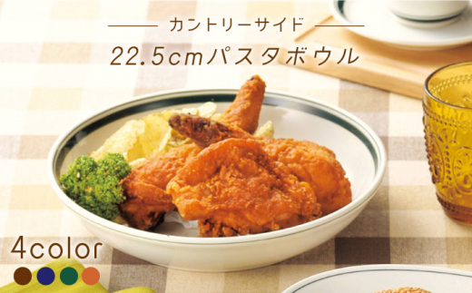 【美濃焼】カントリーサイド 22.5cmパスタボウル 4色セット（光洋陶器）【cierto】 食器 ボウル 鉢 [MCD079]