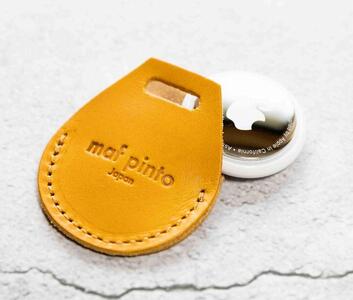 エアタグ ケース カバー（フルカバーモデル） レザー 本革 apple airtag 【イエロー】