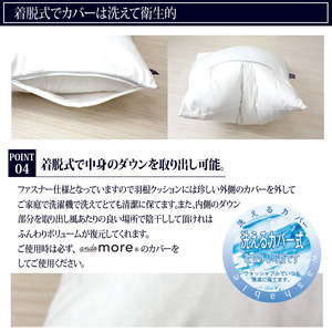 【ando more】日本製ダウンクッション（45×45㎝）（28-05）