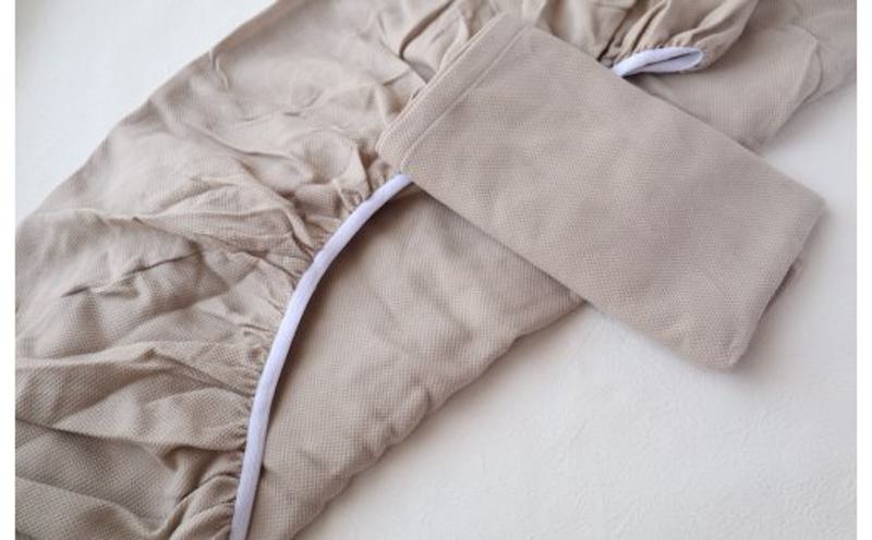 【tissu de coton/ハニカム織】泉州南部織 BED用シングルシーツ＆ピロー（BE）＜スピード発送＞ G1950