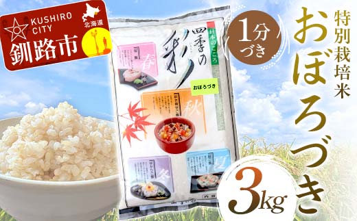 
            【選べる発送月】 【令和7年度産 】 【新米】 特別栽培米おぼろづき 3kg 1分づき 北海道産 米 コメ こめ お米 白米 玄米 F4F-9831var
          