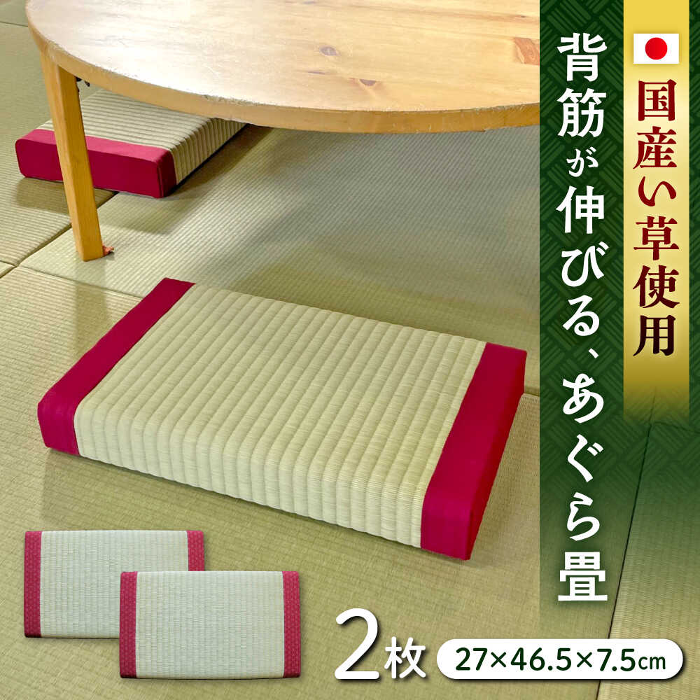 【ふるさと納税】一畳屋 あぐら畳 座卓 枕 2枚セット　【一般社団法人クラッシーノこうし】[AYAB004] 畳 たたみ 和室 い草 国産 熊本 熊本県 熊本県産 合志 合志市 送料無料