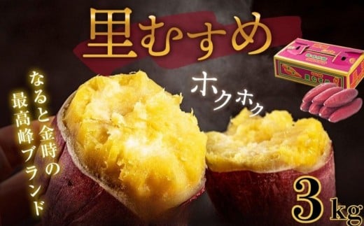 なると金時 （ 里むすめ ） 3kg |さつまいも 鳴門金時 熟成 国産 スイーツ 焼き芋 焼芋 焼いも 干し芋 ギフト 贈り物 お土産 サツマイモ 里娘