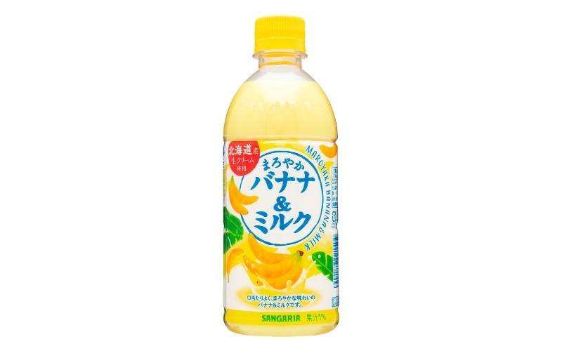 サンガリア　まろやかバナナ＆ミルク　500ml　24本入【igge0021】