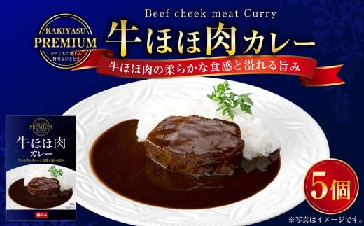 プレミアム 牛ほほ肉カレーセット 200g×5パック 計1kg カレーライス 牛肉 湯煎 098-0018