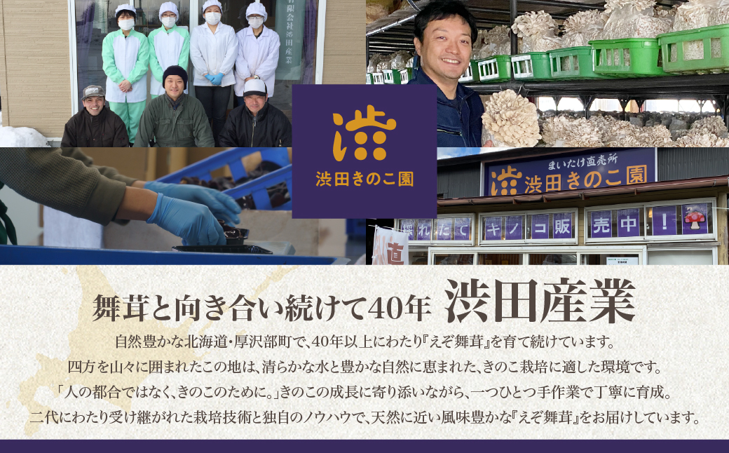 厚沢部の極み 肉厚えぞ舞茸 ご家庭用（バラタイプ）500g×8個 北海道厚沢部町産 ASM003