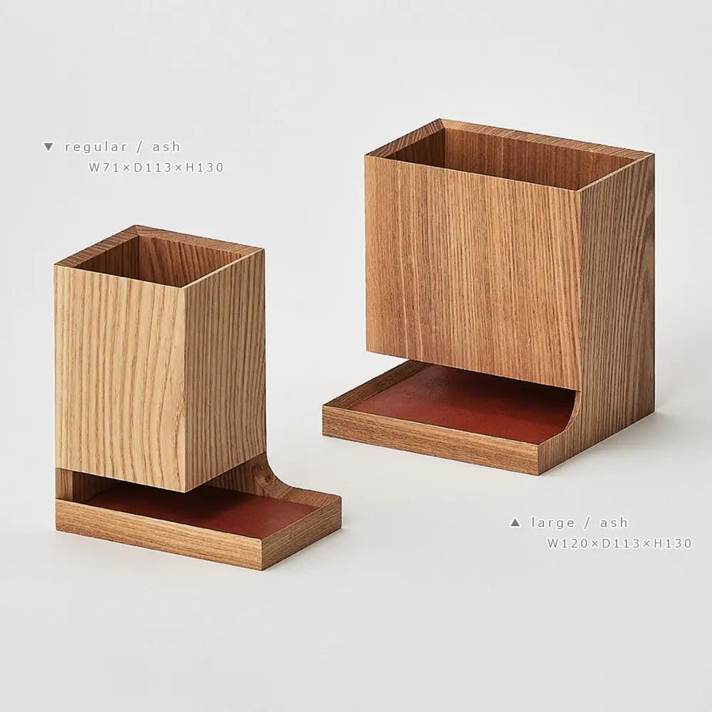 Duplex pen holder - regular　SASAKI【旭川クラフト(木製品/ペンスタンド)】デュプレックスペンホルダー / ササキ工芸【ash】ペンスタンド _03476