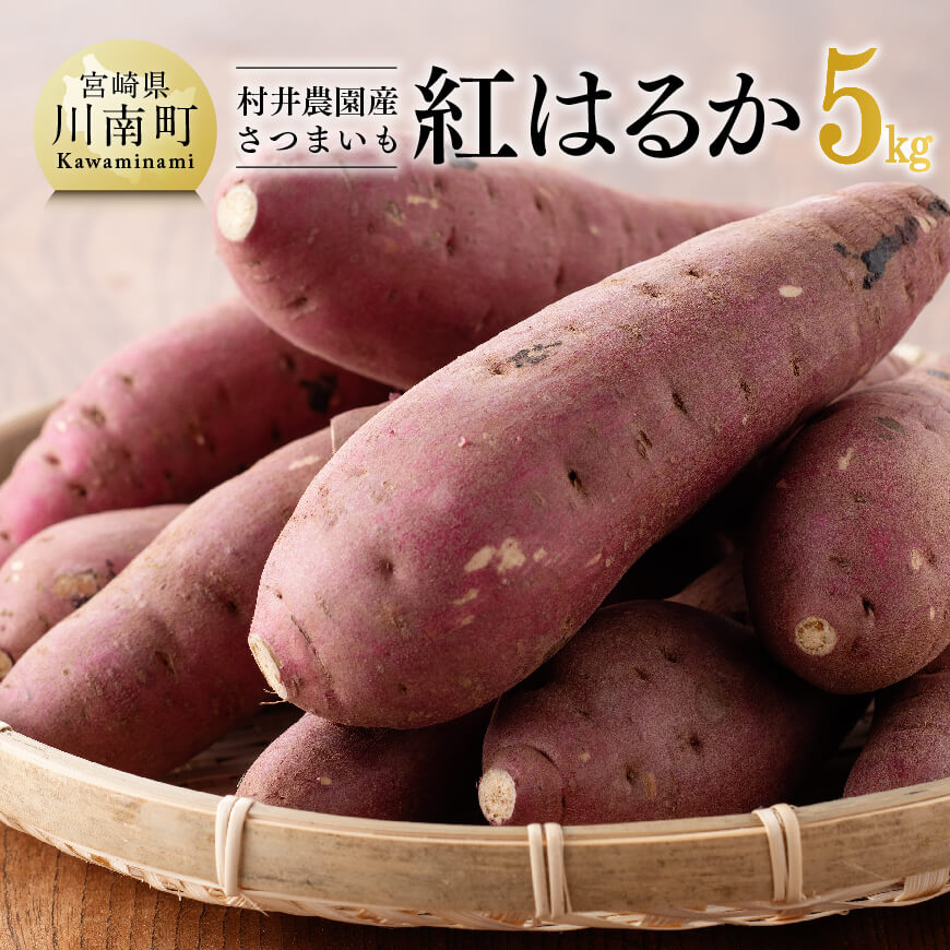 【ふるさと納税】 村井農園産さつまいも「紅はるか」5kg ‐ いも 芋 さつまいも さつま芋 やきいも 焼き芋 スイートポテト きんとん サラダ 手作りケーキ サツマイモ 九州産 宮崎県産 川南町産 送料無料 川南 E10002