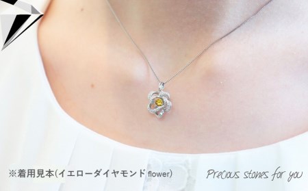 ナチュラルオレンジダイヤモンド トゥインクルストーンペンダント プラチナ flower ネックレス ダイヤモンド ジュエリー アクセサリー 宝石