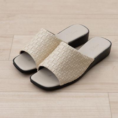 ふるさと納税 小野市 M+home レゾン 婦人用外履きサンダル Lサイズ ベージュ |  | 01