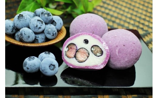 
            【季節限定】フルーツ大福 紫宝のいろどり餅【ブルーベリー スイーツ お菓子 和菓子 さぬき市 風月堂】
          