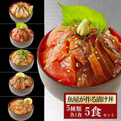 ふるさと納税 宇部市 【詰め合わせ】漬け丼 5種×1パック 計5食セット　