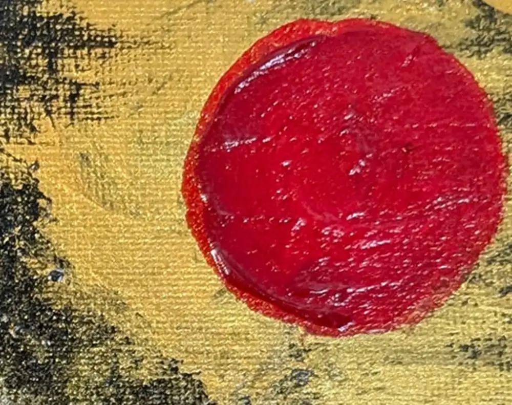 絵画 富士山溶岩パワーアート「黄金と銀嶺の開運富士」 絵画
