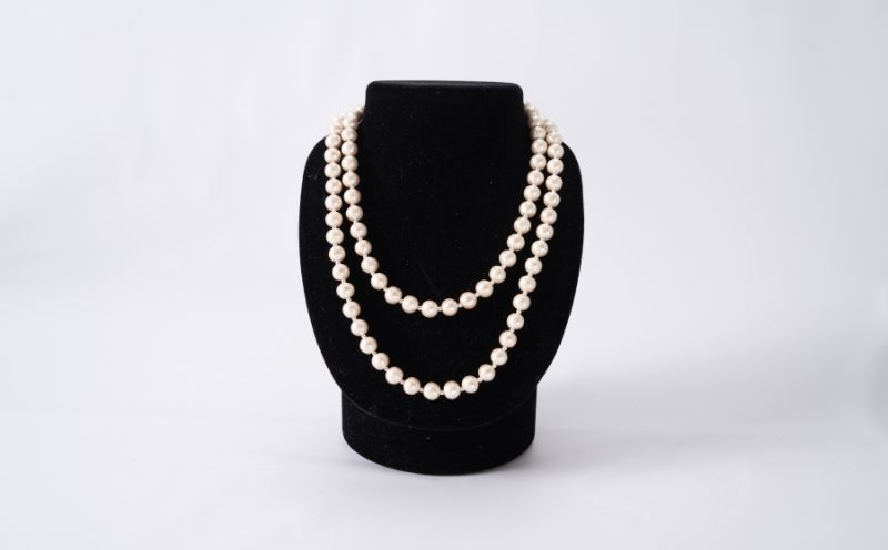 コットンパール「キスカ」ロングネックレス(金具ゴールド)とピアス３点セット【～en～】｜コットンパール ネックレス アクセサリー 入学式 卒業式 結婚式 ゴールド