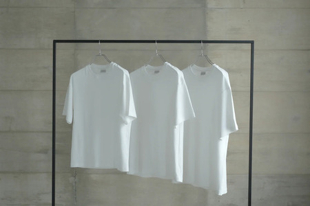 【ZIVANE】スビンコットン クルーネックＴシャツ（White/L/2枚）