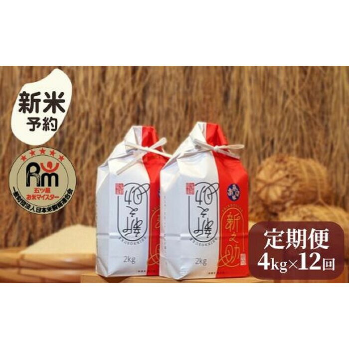【ふるさと納税】【令和7年産新米予約】米 定期便 新之助 南魚沼産 48kg ( 2kg × 2袋 × 12ヶ月 ) 五つ星 お米マイスター【2025年10月下旬より順次発送予定】 | お米 こめ 白米 新之助 食品 人気 おすすめ 送料無料 魚沼 南魚沼