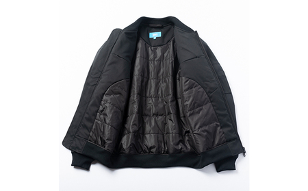 【ふるなび限定】洗えるMA-1「ワークウェアスーツ」スーツに見える作業着 　 丸洗い可 ストレッチ 速乾 部屋干し可 撥水 シワになりにくい　ブラック FN-Limited-SP ファッション  M