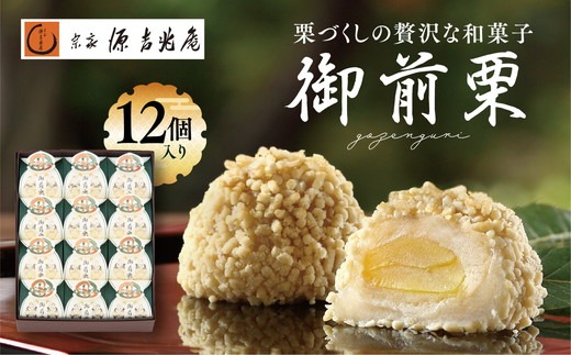 【宗家 源吉兆庵】栗をまるごと使用した『御前栗』12個セット ｜ 愛媛県 鬼北町 和栗 くり 高級 贅沢 和菓子 贈答用 季節限定 希少 旬の味 絶品　※離島への配送不可　※2026年1月中旬頃までに順次発送予定