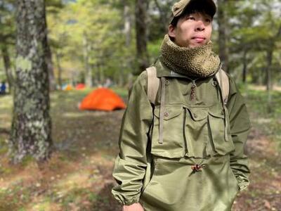 赤外線を吸収して暖かくなる難燃ボアのスライバーニットネックウォーマー_ネイビー【G0510】