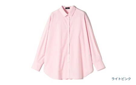 SHIPS コットンタイプライターNEWビッグシャツ 【 ライトピンク 36 】