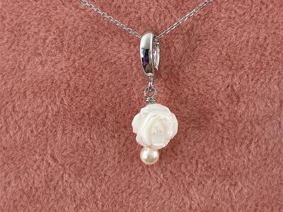 あこや真珠／ローズシェルペンダントトップ【パール ネックレス 高級 しんじゅ あこや ファッション ギフト 贈り物 贈答 母の日  人気 おすすめ 高知県 南国市】