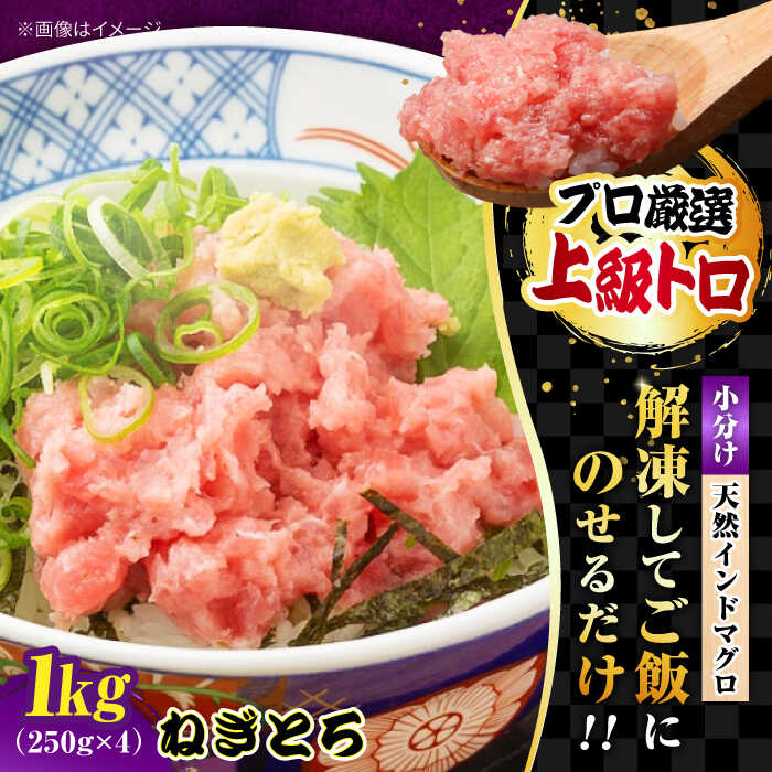 【ふるさと納税】天然 まぐろ ねぎとろ 約1kg（約250g×4パック）【横須賀商工会議所 おもてなしギフト事務局（本まぐろ直売所 横須賀本店）】天然まぐろ まぐろ マグロ 鮪 まぐろたたき マグロたたき とろ トロ 丼 小分け 希少 冷凍 プロ 厳選 [AKAK008]
