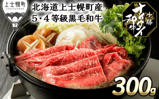 発送月が選べる　北海道　和牛肉　5・4等級　オレイン酸含有率55%以上｜十勝ナイタイ和牛　すき焼き＜300g＞　［014-N61］　※オンライン申請対応