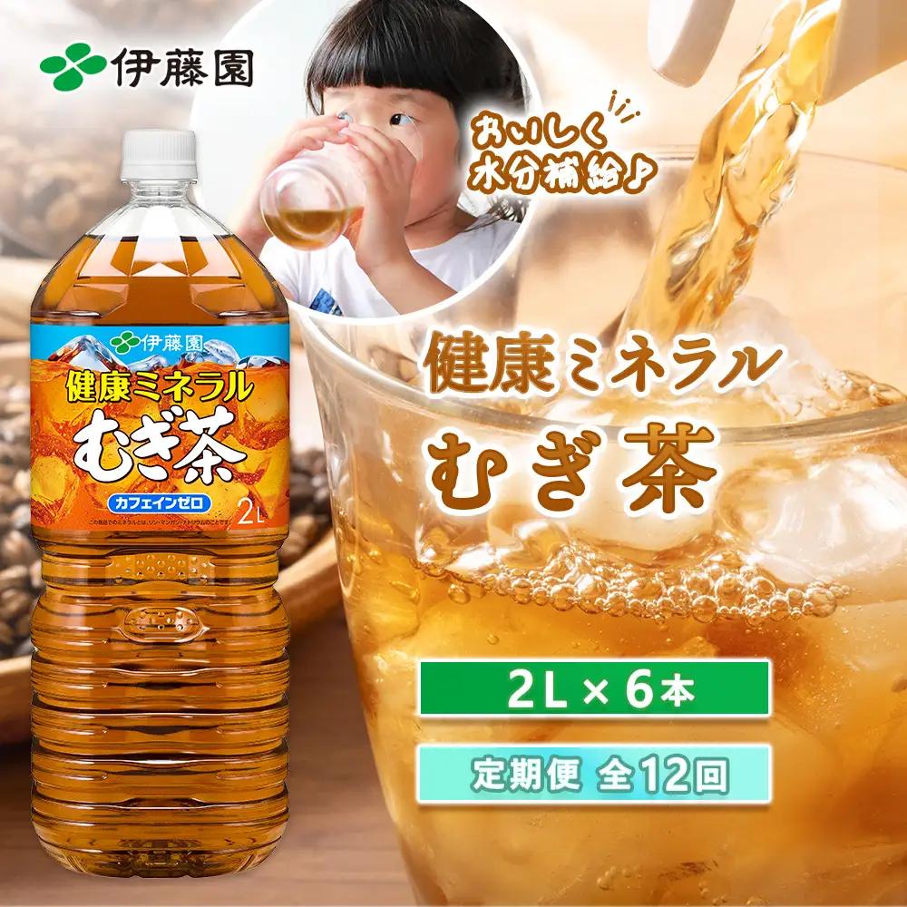 『定期便：全12回』健康ミネラルむぎ茶2L×6本【50001501】