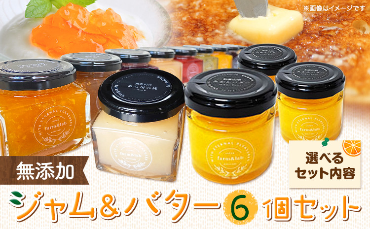 
            ジャム＆バター 6個セット 選べるセット内容  ジャム バター Farm＆lab《30日以内に発送予定(土日祝除く)》和歌山県 日高町 みかん 柑橘 果物 無添加 おやつ デザート セット 詰め合わせ
          