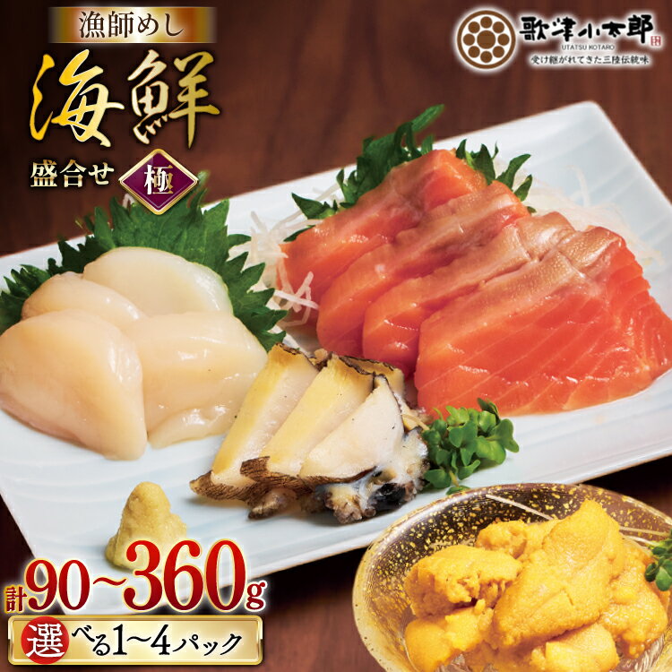 【ふるさと納税】 海鮮 盛合せ 漁師めし〈極〉【選べる内容量】 [橋本水産食品 宮城県 南三陸町 m304amh590059] 魚介 魚介類 魚 海鮮 海鮮丼 丼 サーモン 銀鮭 鮪 まぐろ マグロ 鮭 まぐろたたき 小分け 個包装 冷凍 三陸 ホタテ 帆立 ほたて 90g 180g 270g 360g