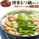 【ふるさと納税】 博多牛もつ鍋 A 国産牛もつ200g（2〜3人前）ちゃんぽん麺・濃縮スープ付き 送料無料 福岡 お取り寄せグルメ FZ002