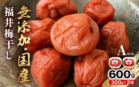 福井 梅干し Aセット（300g × 2個）【梅干 梅 うめ ウメ 無添加 しそ しそ梅 人気 敬老の日 ギフト プレゼント】[m20-a007]