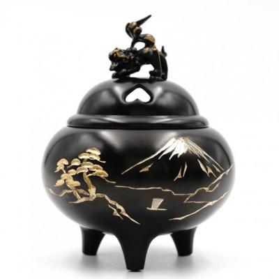 ふるさと納税 高岡市 【高岡銅器】香炉　富士に松　獅子蓋 |  | 01