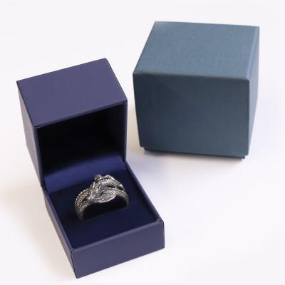 ふるさと納税 山梨県 【和の彩 wanoiro】ブルーダイヤモンドの瞳を持つ青龍リング  25号　659-876-25 |  | 03