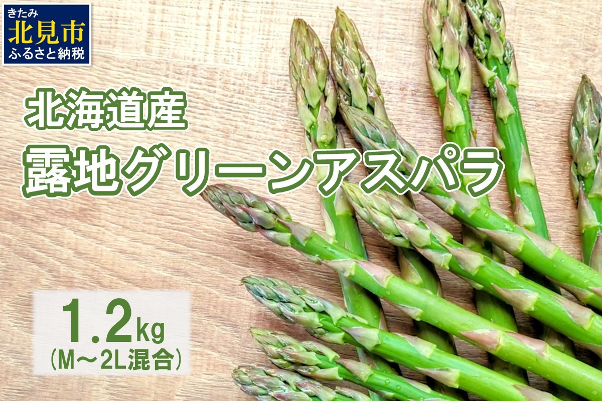 
                  【予約】【朝採れ直送！】ほんのり甘い春の味覚！北海道の露地グリーンアスパラ 1.2kg M～2L混合サイズ ( アスパラガス グリーン 北海道 オホーツク 甘い 旬 サラダ 肉巻き)【172-0002-2026】
                