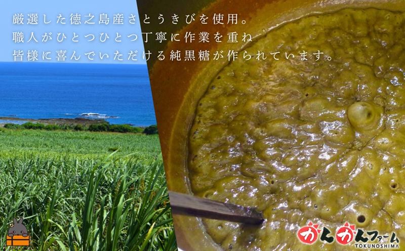 収穫後即日製糖 銀の純黒糖 60g×2袋 ( 黒糖 砂糖 お茶請け 和菓子 さとうきび 世界自然遺産 徳之島 奄美 鹿児島 かんかんファーム )
