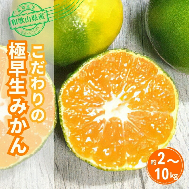 【ふるさと納税】 《レビューキャンペーン実施中！》【2025年秋頃発送予約分】＼光センサー選別／農家直送 こだわりの極早生みかん約2kg、約4kg、 約5kg、約7.5kg、約10kg 数量限定 / 有機質肥料100% サイズ混合 ※2025年9月下旬より順次発送予定（お届け日指定不可）