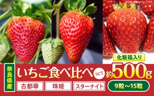 【2027年1月～2027年3月上旬発送】「奈良県産いちご3種セット」化粧箱入りいちご 食べ比べ いちご イチゴ 苺 古都華 珠姫 スターナイト 化粧箱 生駒いちご園 果物 フルーツ デザート 贈り物 お取り寄せ お取り寄せフルーツ 奈良県 生駒市 送料無料
