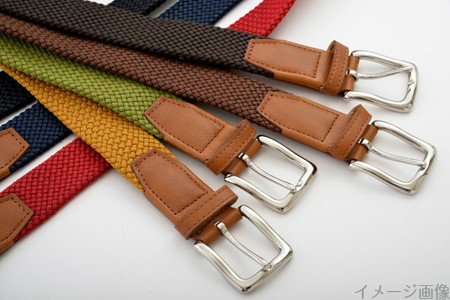 組紐 ベルト CLVER オイルレザー 30mm 焦げ茶 【 ベルト 】