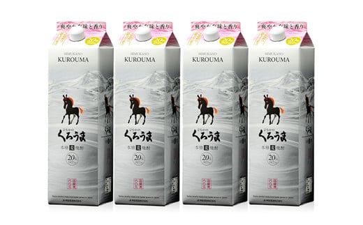 本格麦焼酎 大容量くろうまパック 1800ml×4本セット<2.1-1>酒 焼酎 アルコール 西都市