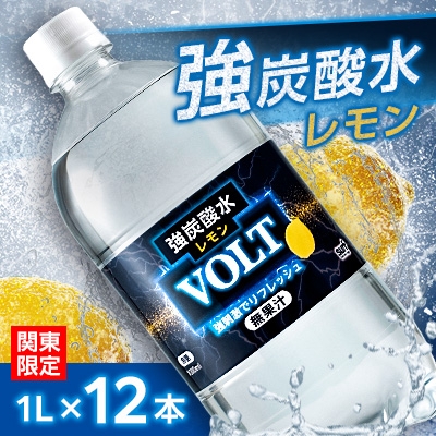 
                  ＜関東のみお届け＞強炭酸水 1L 12本 計12LサーフVOLT(ボルト)レモン　国産 ペットボトル【1532982】
                