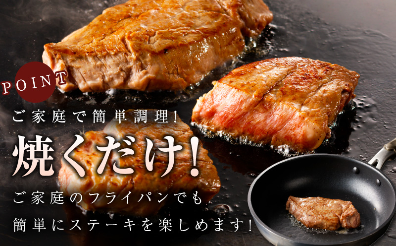 黒毛和牛ヒレステーキセット 合計 300g（ヒレステーキ 200g／ヒレサイコロステーキ 100g）【氷温熟成×極味付け】 mrz0116