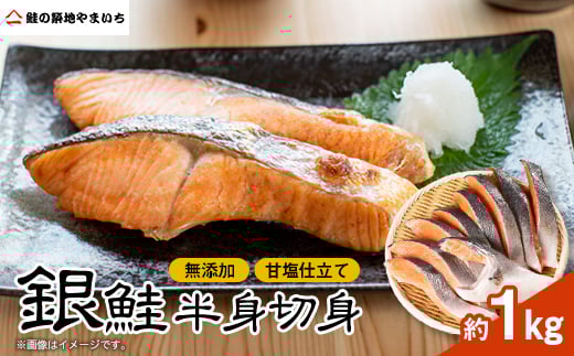 
無添加甘塩仕立て 銀鮭半身切身 約1kg【1461696】

