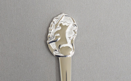 【内藤銀器製作所】銀製 コーヒー・ティー兼用スプーン (ねこ)