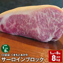 【ふるさと納税】【定期便】【1ヶ月毎8回】GI認証くまもとあか牛 サーロインブロック 計8kg（1kg×8回）サーロイン 牛肉 お肉 肉 ブランド牛 和牛 あか牛 ブロック 九州 国産 冷凍 熊本県 上天草市 送料無料