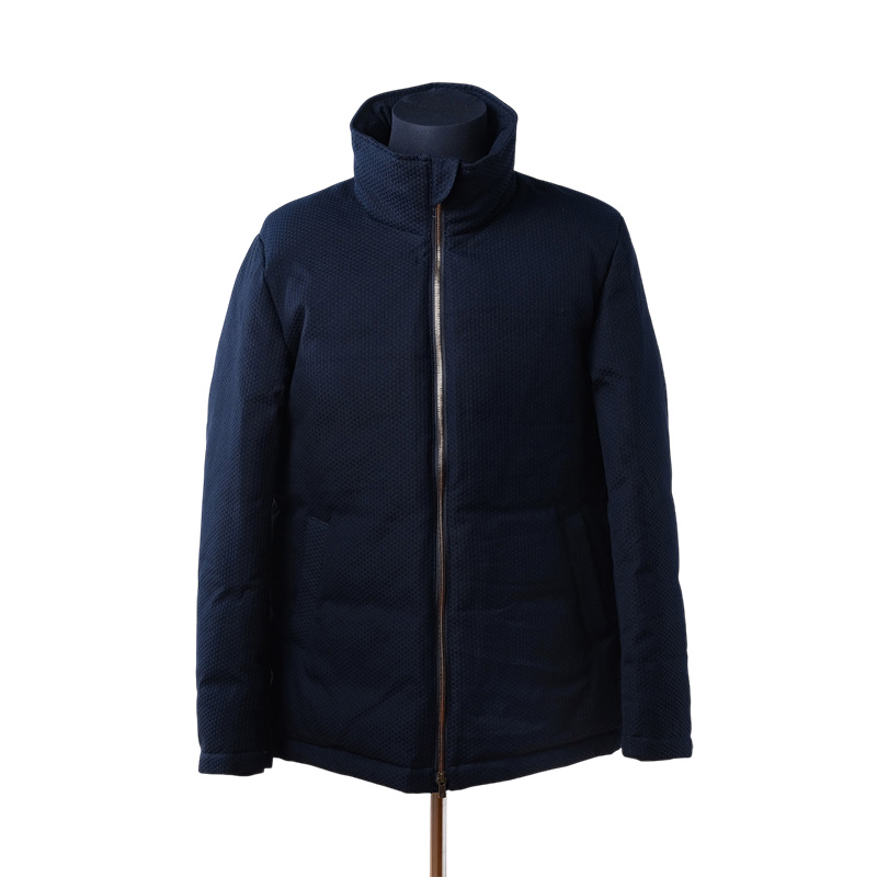 024-SSK-2 本染め刺子ダウンジャケット（裂き織ポケットなし）color：NAVY ジャケット ダウンジャケット 服 ファッション ネイビー